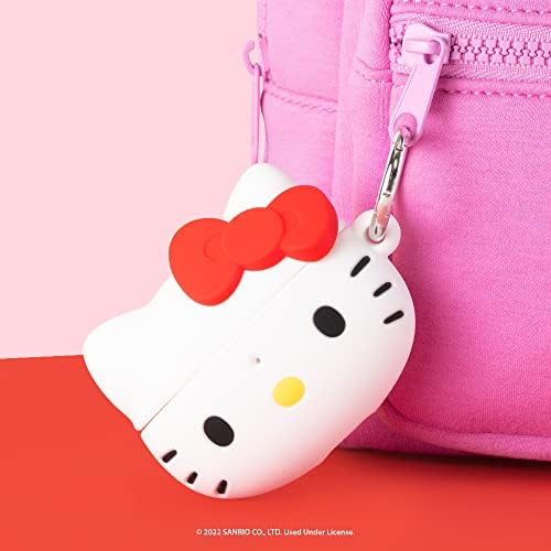 Iface Hello Kitty AirPods Case עבור AirPods 3 - כיסוי מגן סיליקון חמוד [קליפ קרבינר כלול] [כיסוי תואם לטעינה אלחוטית]